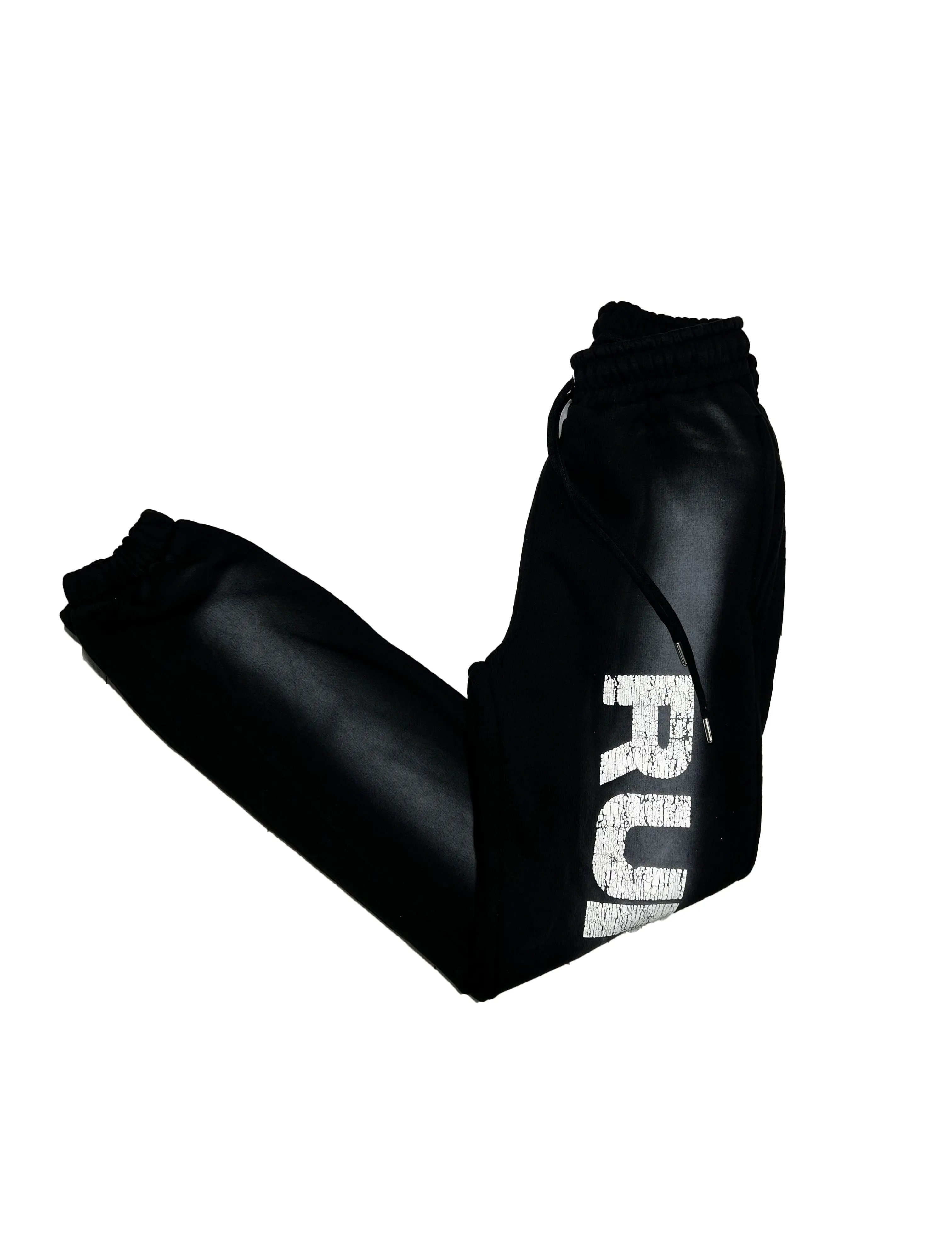 Run 17 Up Black Spray Print Pants