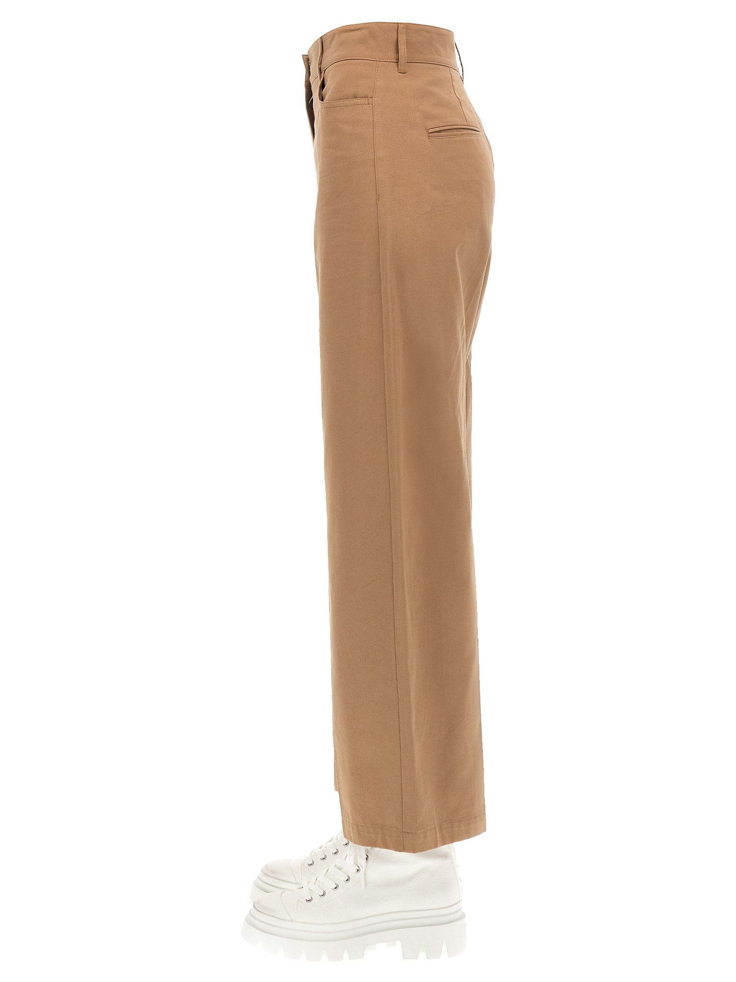 S MAX MARA    WIDE LEG COTTON PANTS