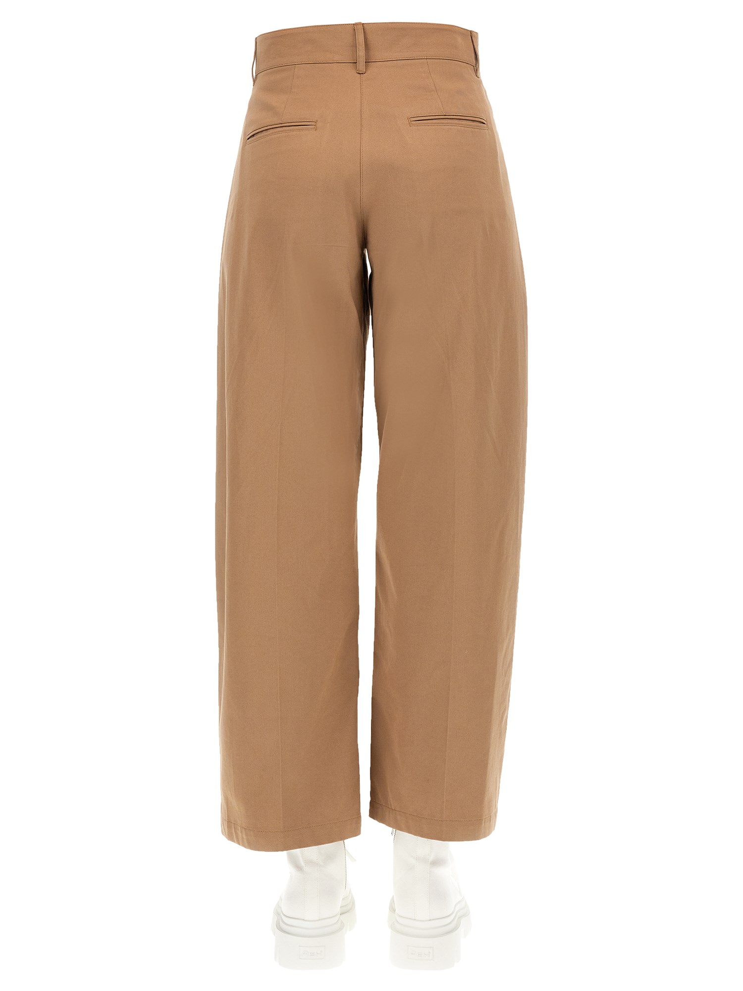 S MAX MARA    WIDE LEG COTTON PANTS