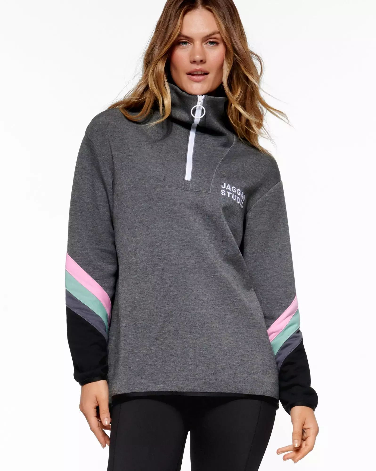 SAN REMO LONGLINE HALF-ZIP SCUBA SWEATER CHARCOAL