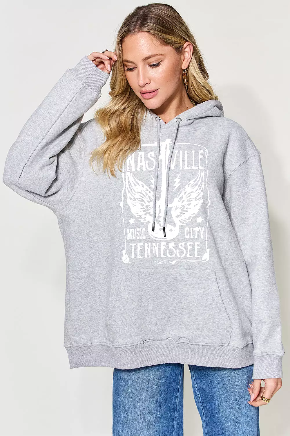 Simply Love Full Size Graphic Long Sleeve Hoodie