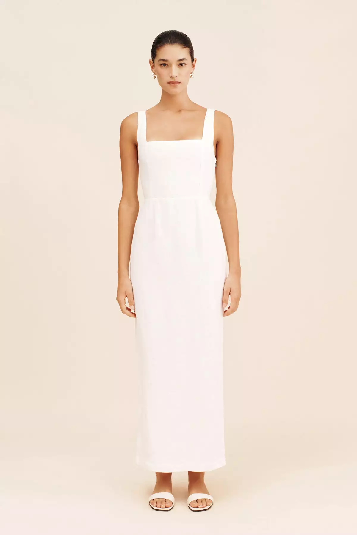 SKYLA COLUMN DRESS - IVORY