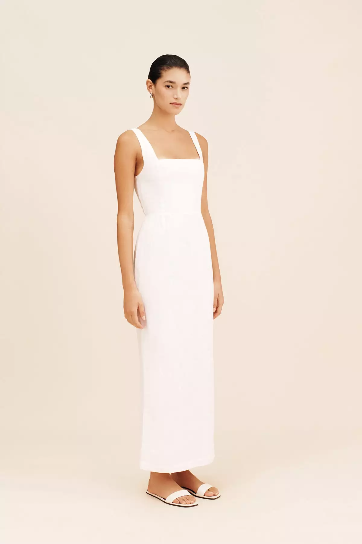 SKYLA COLUMN DRESS - IVORY