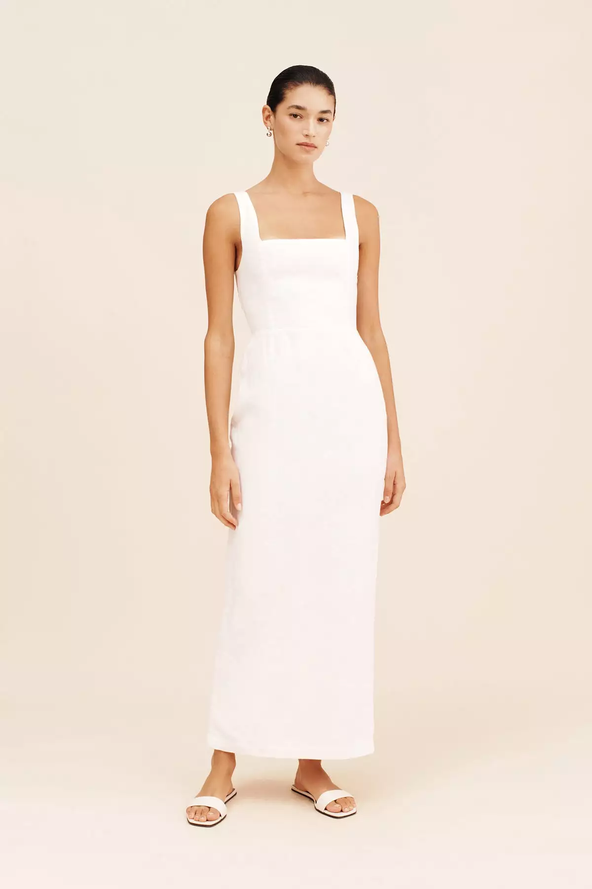 SKYLA COLUMN DRESS - IVORY