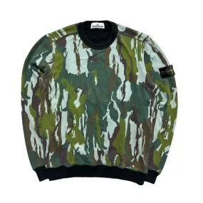 Stone Island Flowing Camo Pullover Crewneck