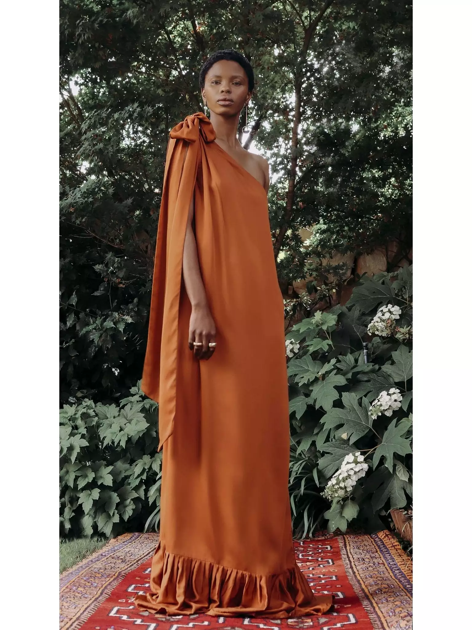 Sustainable Diago Dress - Solid Rust