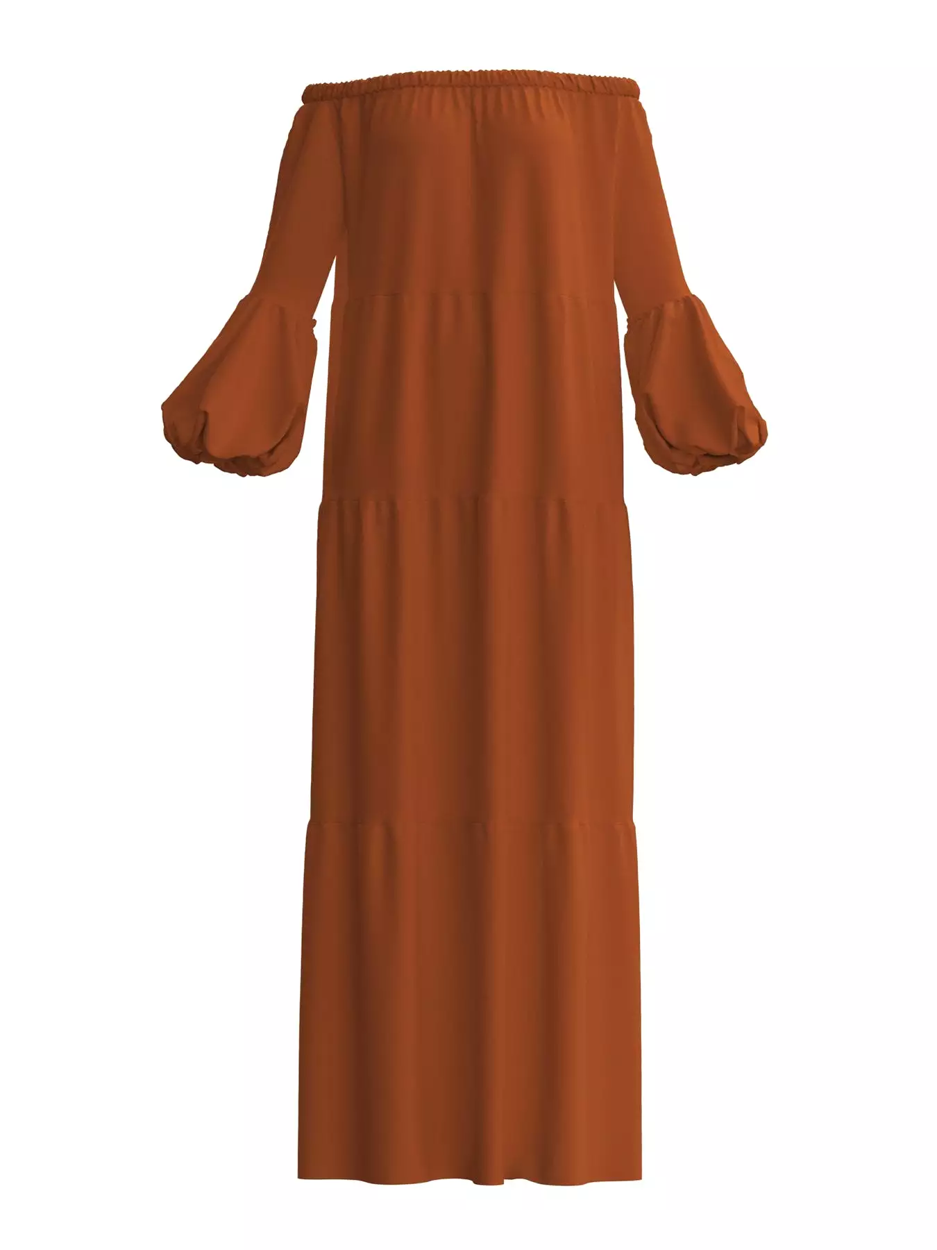 Sustainable Kudi Dress - Solid Rust