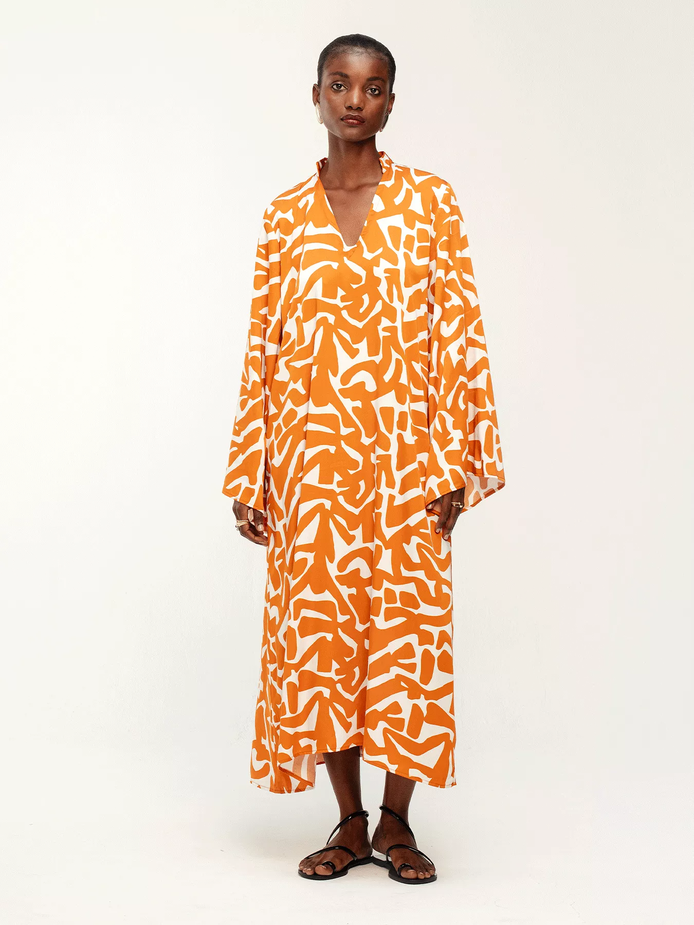 Sustainable Rama Dress - Tali Orange