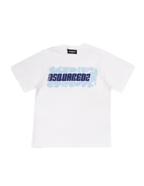 T-shirt Dsquared2 bimbo DQ1627D0A3Z bianca PE23