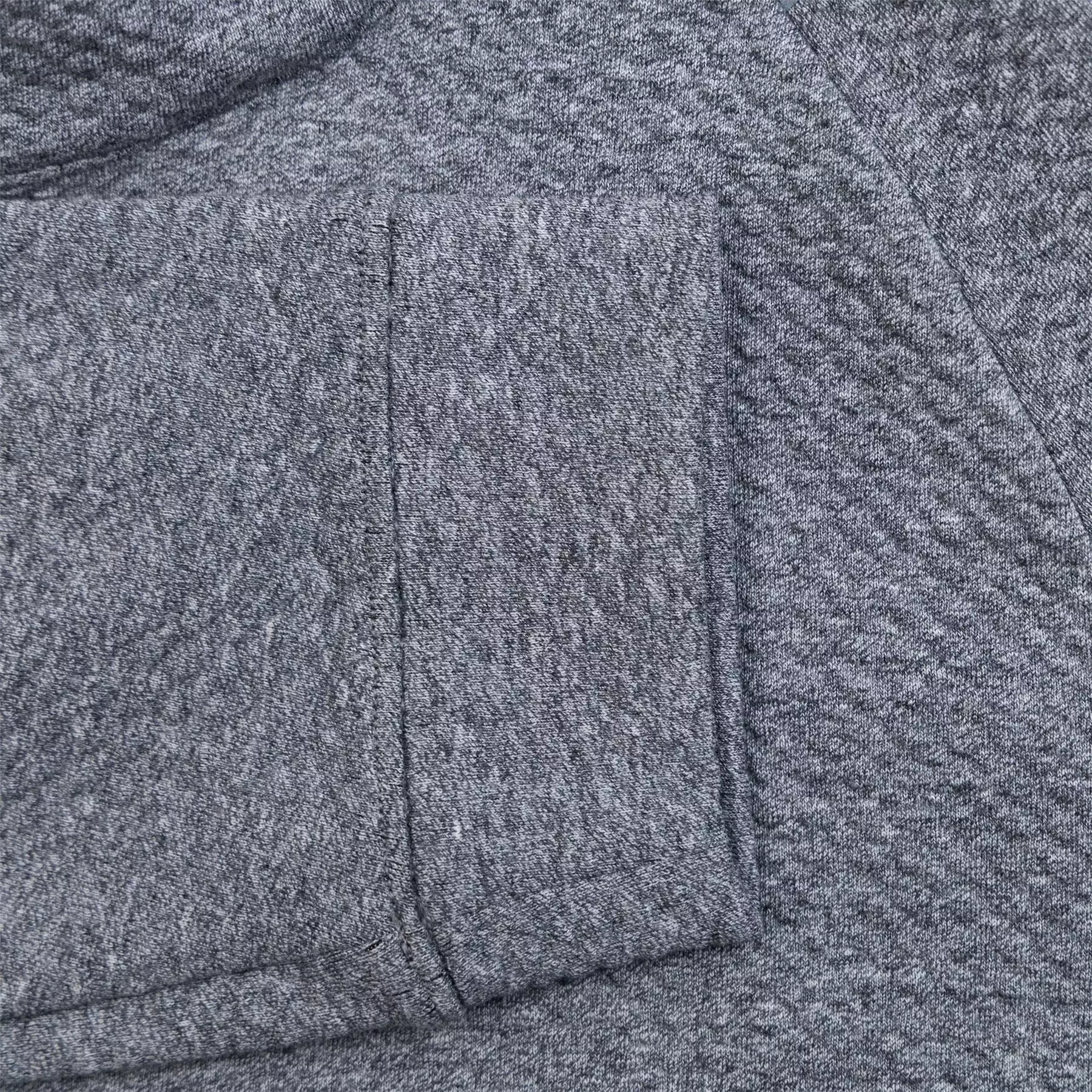 Textured Double Knit Cotton Hoodie Heathered Grey - SS24