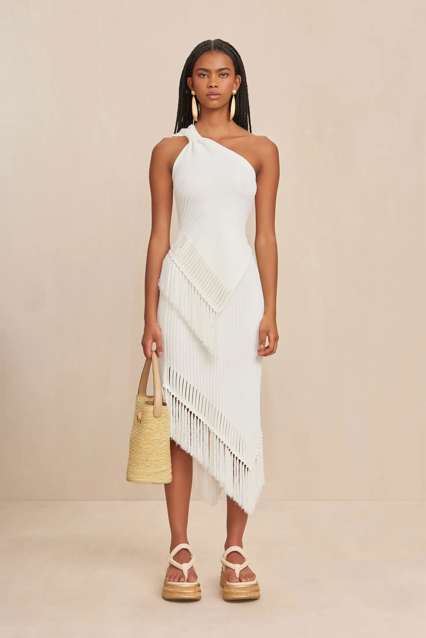 TONISHA KNIT SKIRT - OFF WHITE