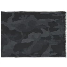 Valentino Wool Camo ScarfBlack