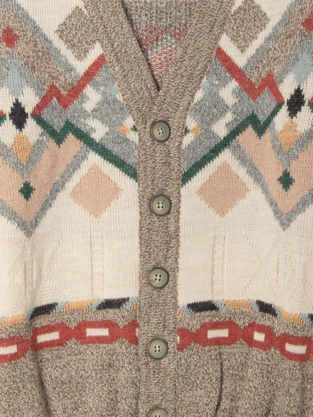 Vintage Suspense Knitwear abstract design wool blend cardigan – Medium / Large