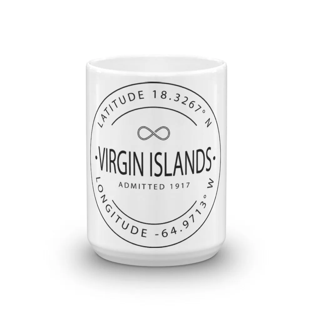 Virgin Islands - Mug - Latitude & Longitude