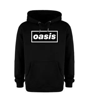 Womens/ladies oasis logo hoodie charcoal Amplified