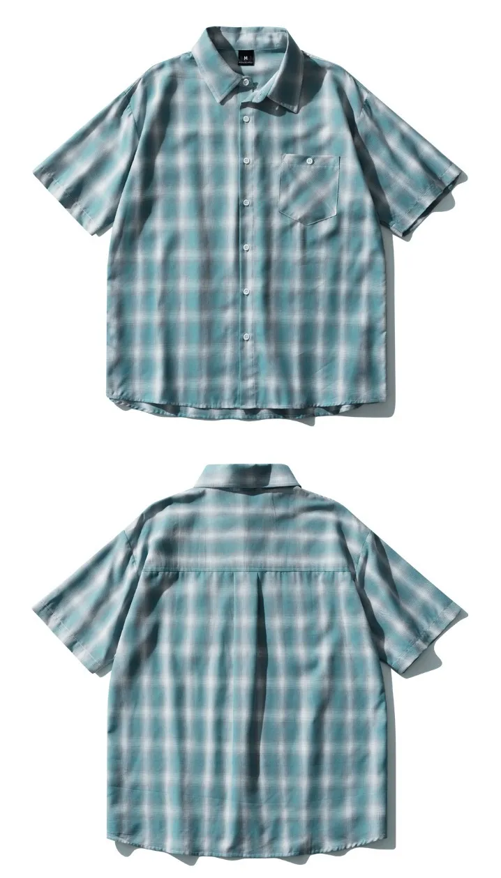 WV PROJECT  |[WV PROJECT]★HYPE OMBRE CHECK SHORT SLEEVE SHIRT