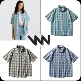 WV PROJECT  |[WV PROJECT]★HYPE OMBRE CHECK SHORT SLEEVE SHIRT