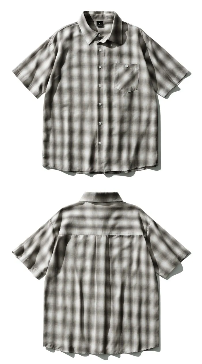 WV PROJECT  |[WV PROJECT]★HYPE OMBRE CHECK SHORT SLEEVE SHIRT