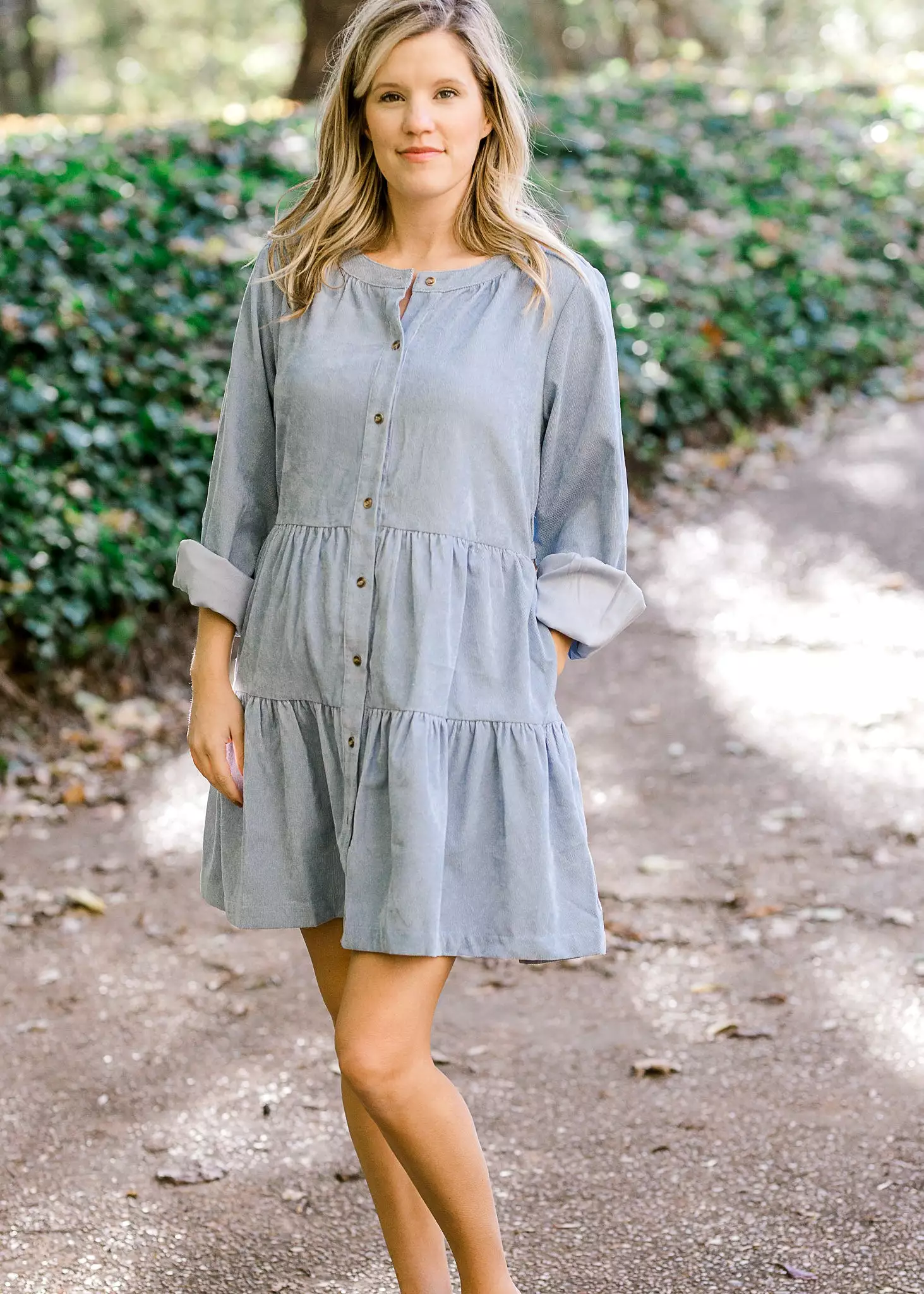 X Blue Blessings Corduroy Dress