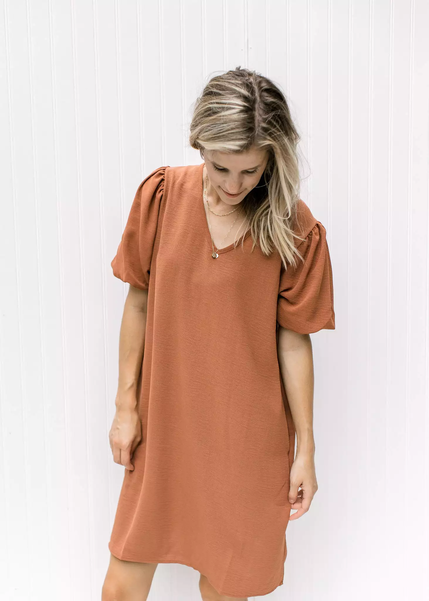 X Bubble Sleeve Dress