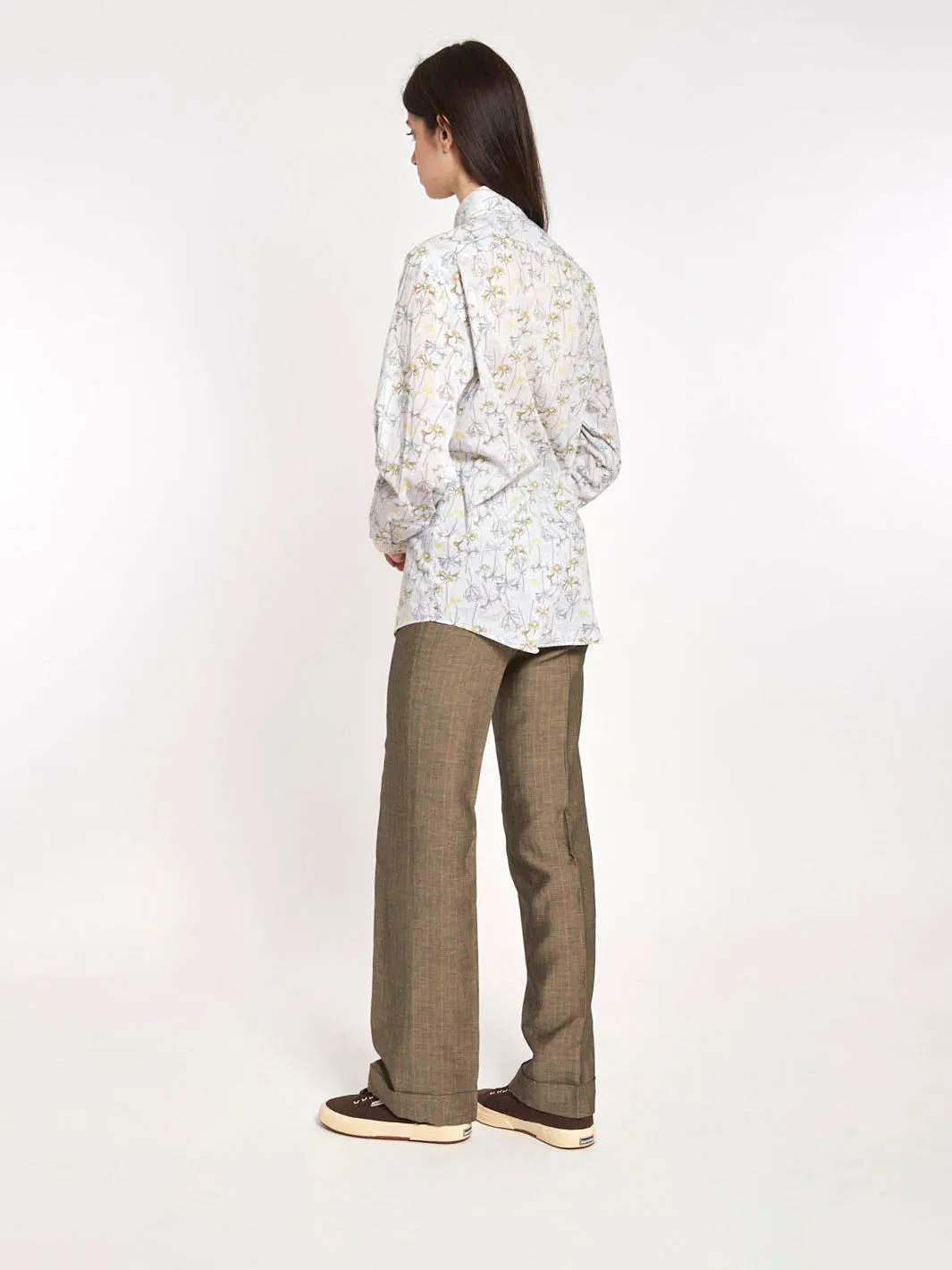 Y2K Paul Smith cotton blouse with colorful lilies pattern