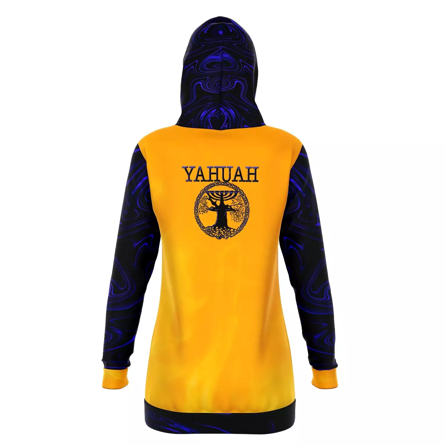 Yahuah-Tree of Life 02-02 Elect Ladies Designer Athletic Longline Hoodie