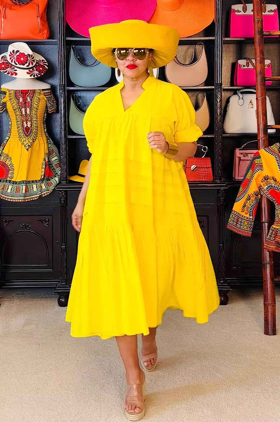 Yellow Oversized Loose Fitting Dress